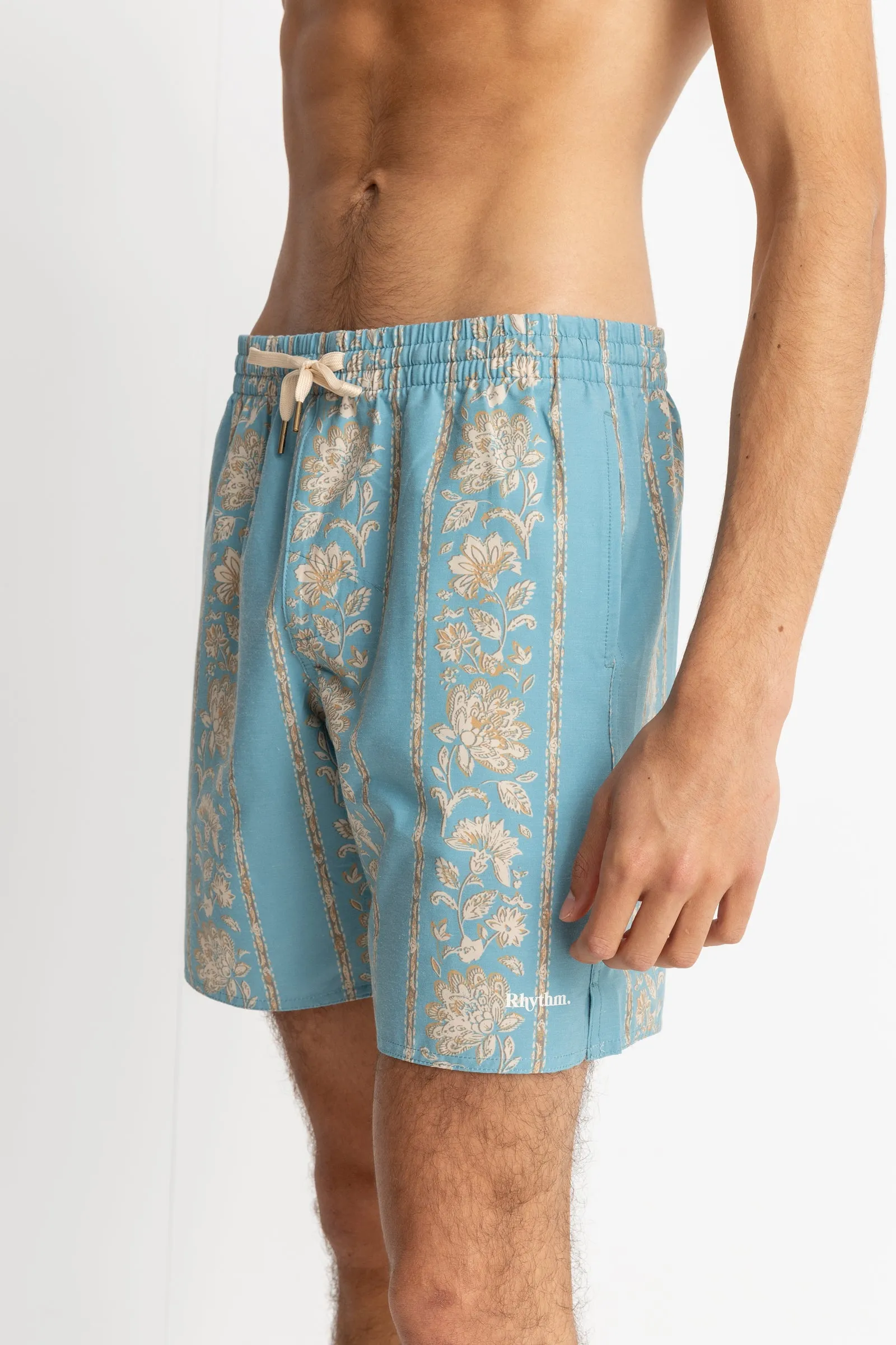 Paisley Stripe Beach Short Slate