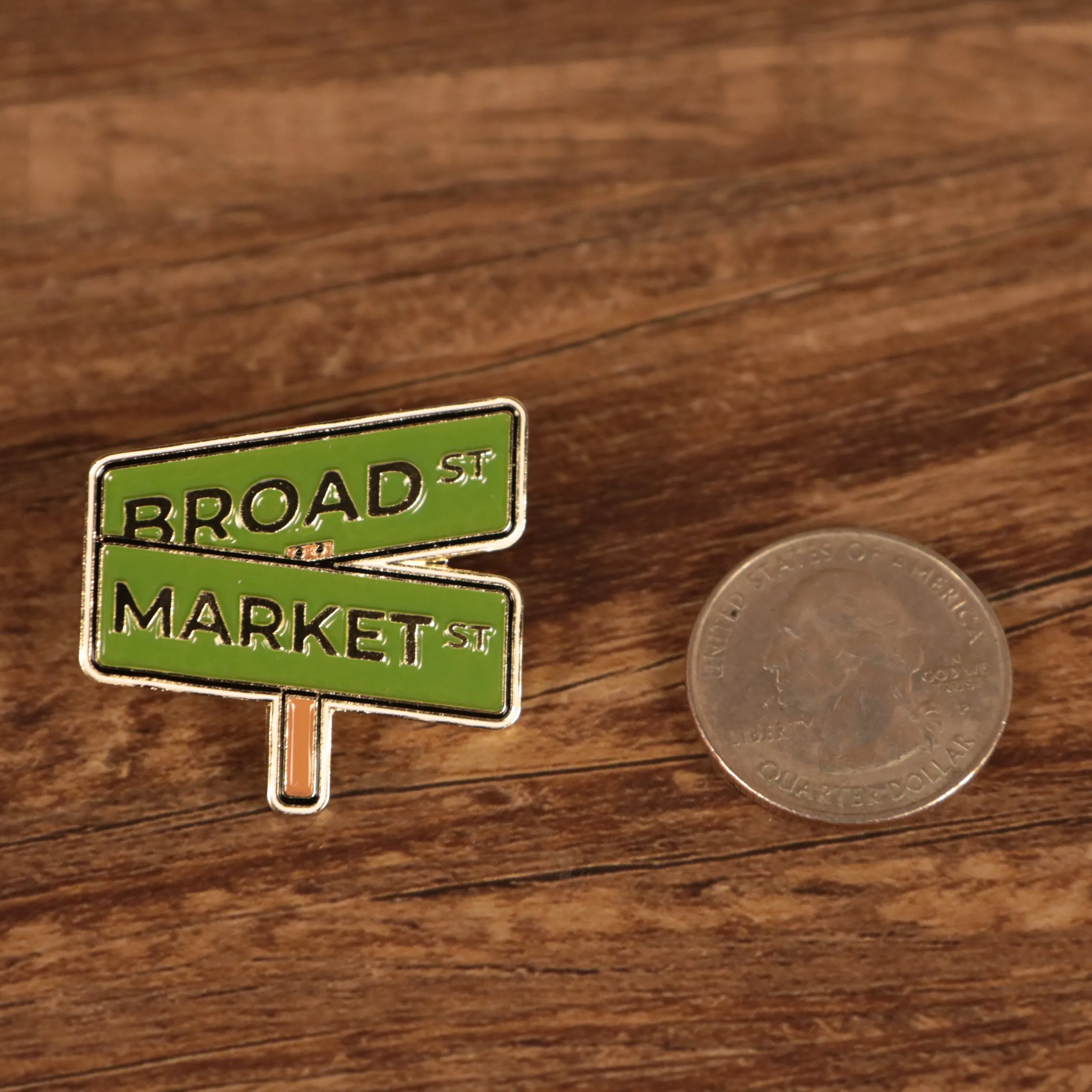 Philadelphia Broad And Market Sign Fitted Cap Pin | Enamel Pin For Hat