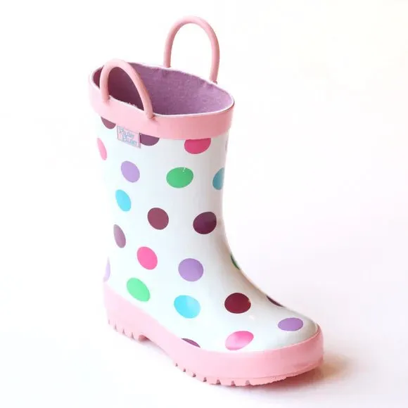 Pluie White Polka Dot Rain Boot