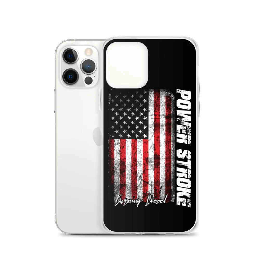 Powerstroke Phone Case Fits iPhone Power Stroke American Flag