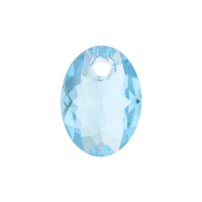 PRESTIGE Crystal, #6438 Elliptic Cut Pendant 11mm, Aquamarine (1 Piece)