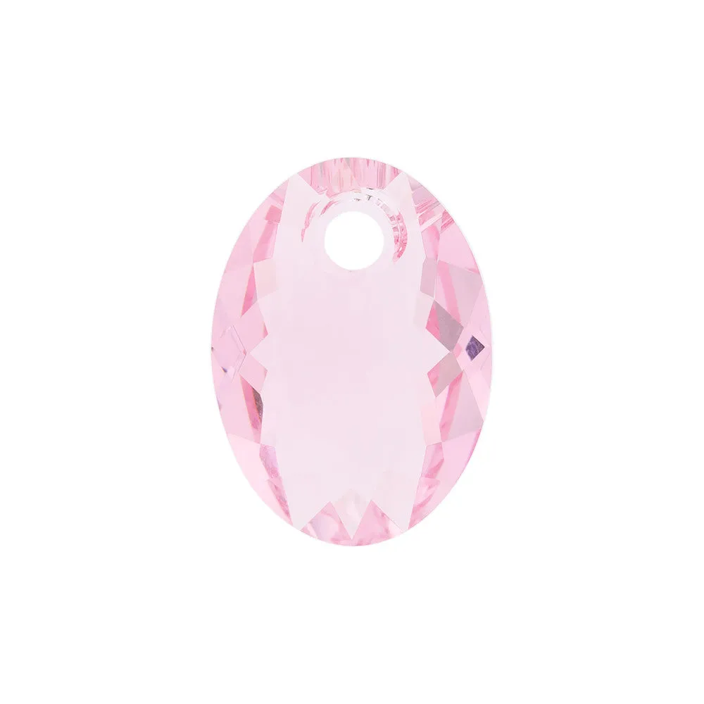 PRESTIGE Crystal, #6438 Elliptic Cut Pendant 11mm, Light Rose (1 Piece)