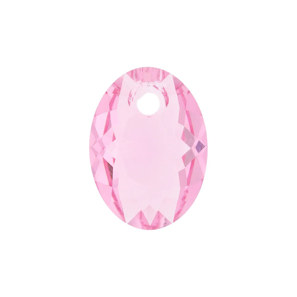 PRESTIGE Crystal, #6438 Elliptic Cut Pendant 11mm, Rose (1 Piece)