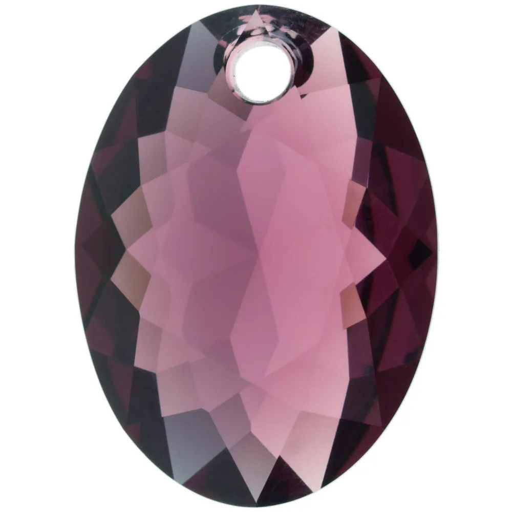 PRESTIGE Crystal, #6438 Elliptic Cut Pendant 16mm, Amethyst (1 Piece)