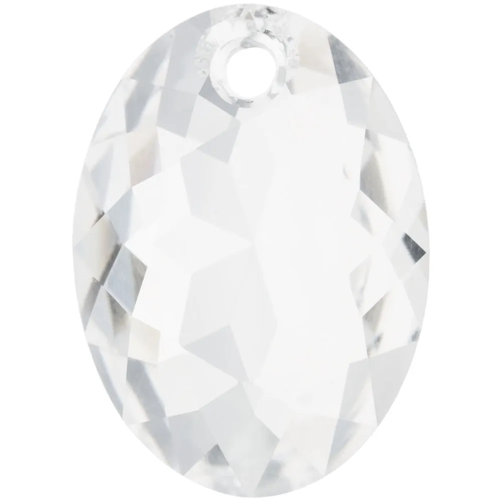 PRESTIGE Crystal, #6438 Elliptic Cut Pendant 16mm, Crystal (1 Piece)