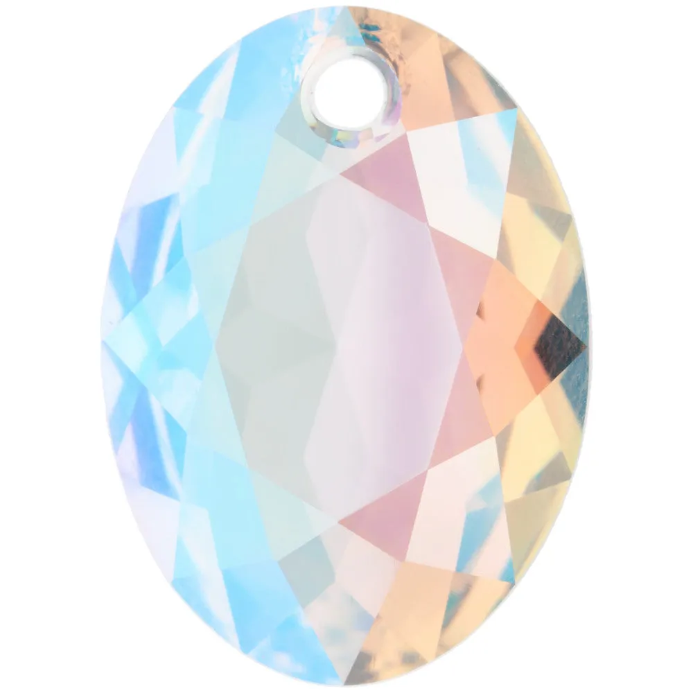 PRESTIGE Crystal, #6438 Elliptic Cut Pendant 16mm, Crystal Shimmer (1 Piece)