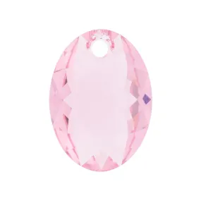 PRESTIGE Crystal, #6438 Elliptic Cut Pendant 16mm, Light Rose (1 Piece)