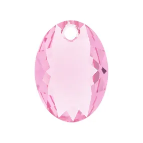 PRESTIGE Crystal, #6438 Elliptic Cut Pendant 16mm, Rose (1 Piece)