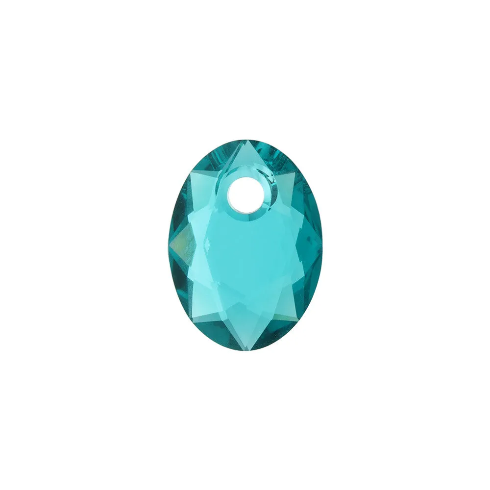 PRESTIGE Crystal, #6438 Elliptic Cut Pendant 9mm, Blue Zircon (1 Piece)