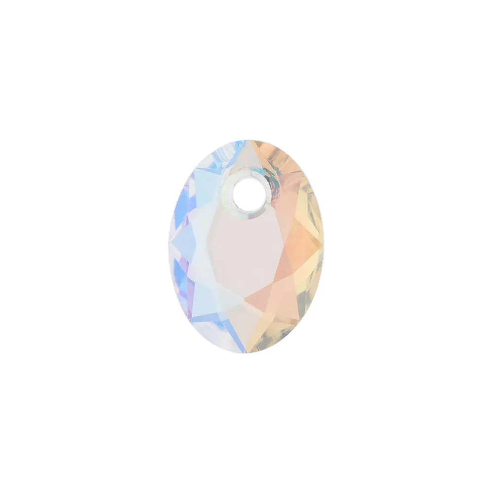 PRESTIGE Crystal, #6438 Elliptic Cut Pendant 9mm, Crystal Shimmer (1 Piece)