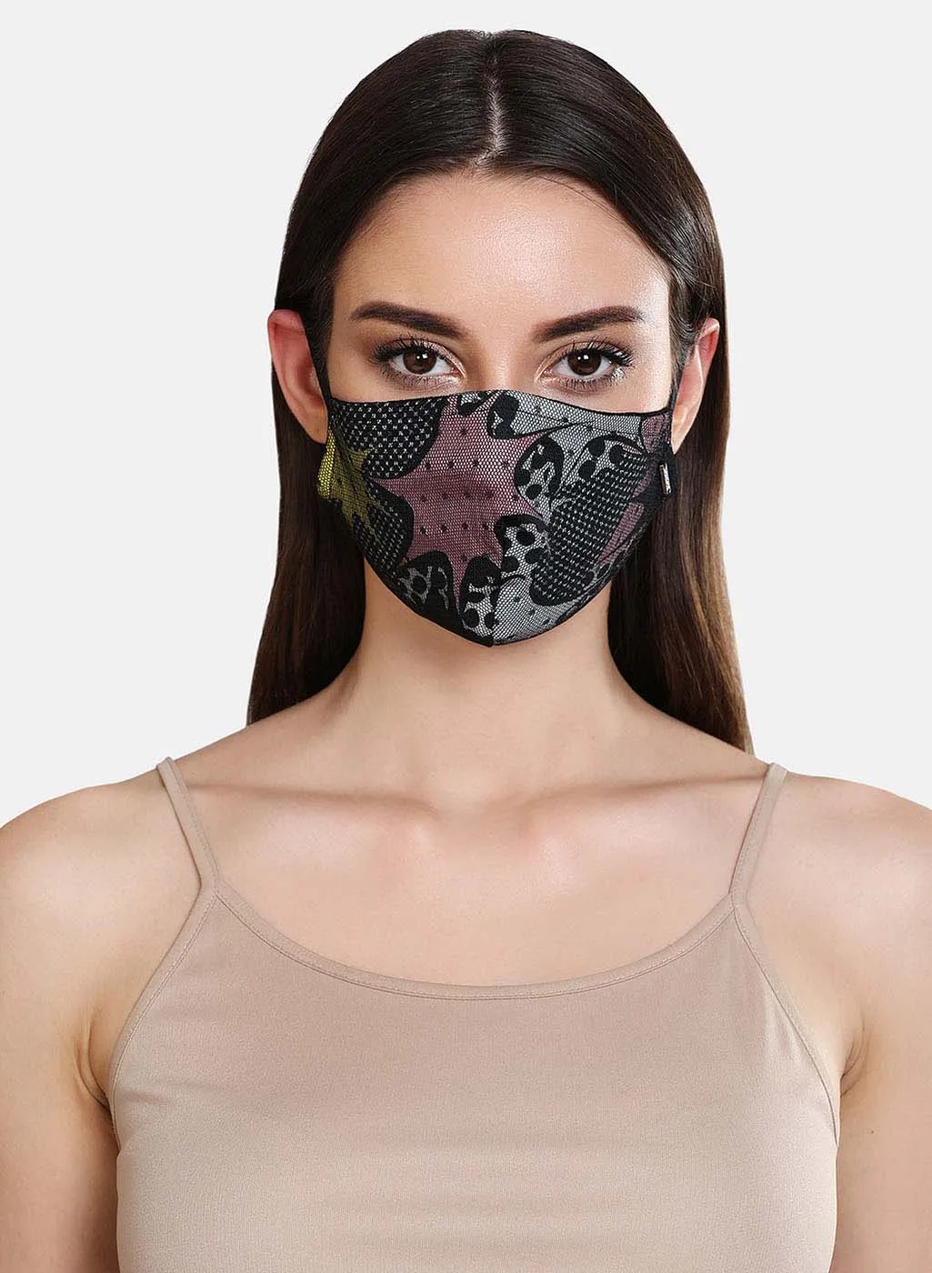 Printed 3 Layer Face Mask With Mesh Detail