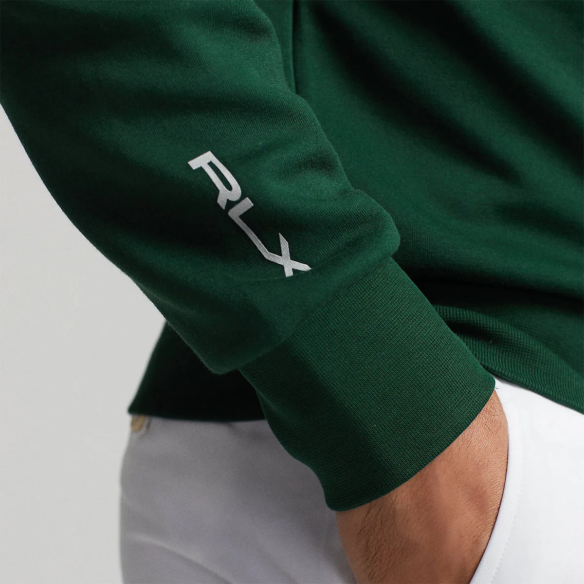 Ralph Lauren Logo Double-Knit Pullover Golf Sweater