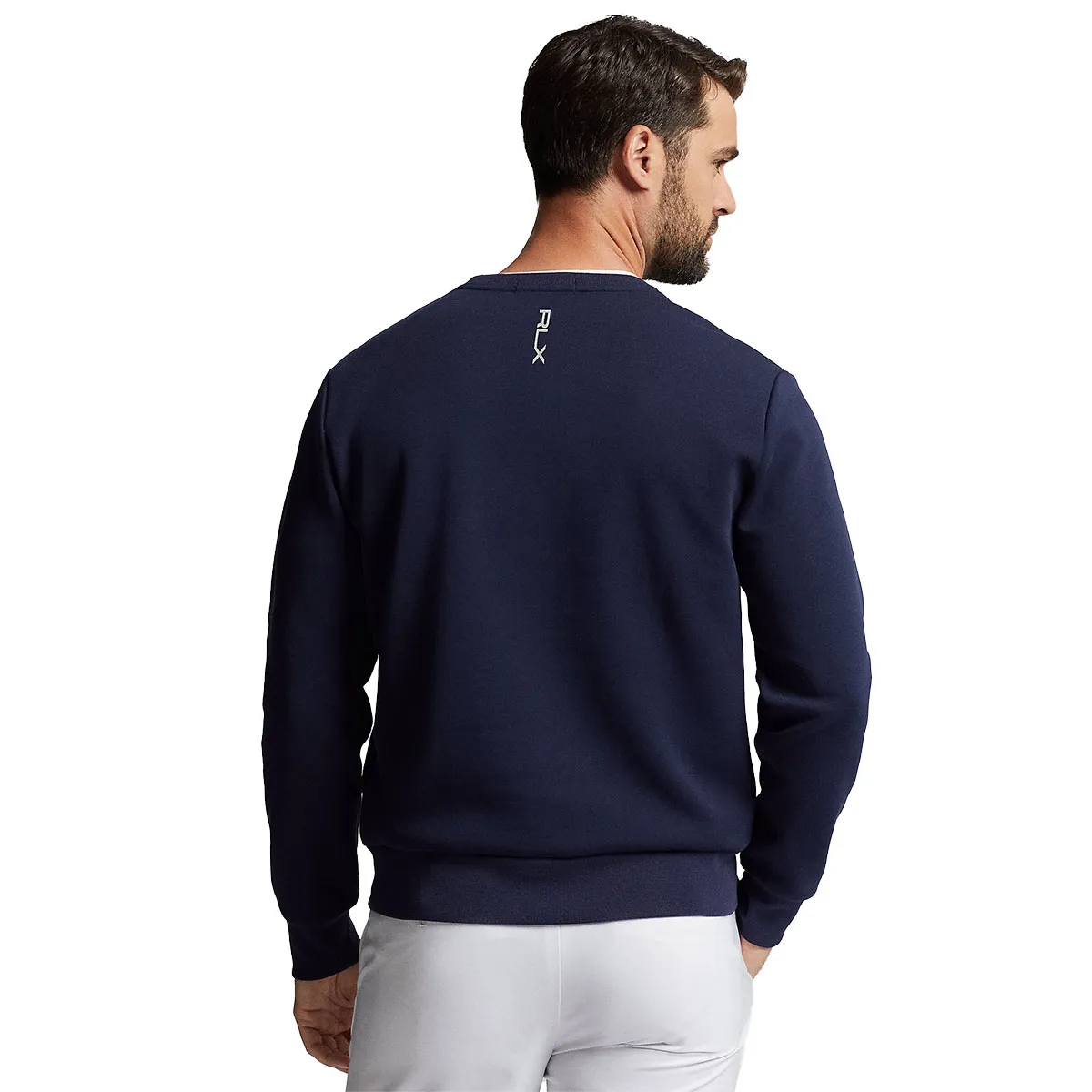 Ralph Lauren Logo Double-Knit Pullover Golf Sweater