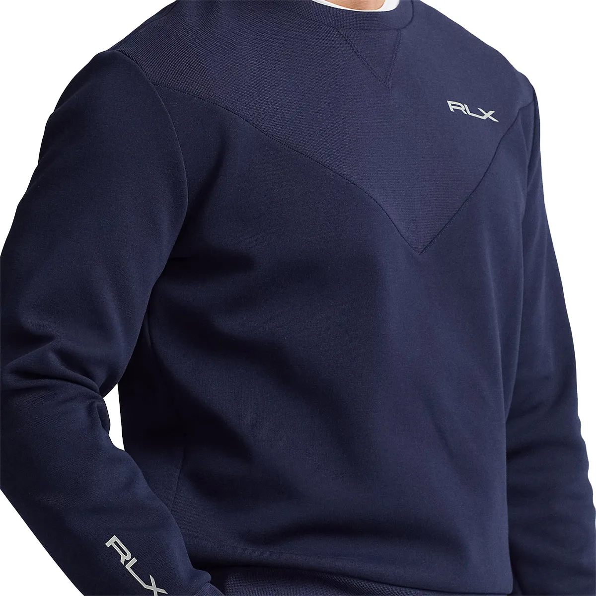 Ralph Lauren Logo Double-Knit Pullover Golf Sweater