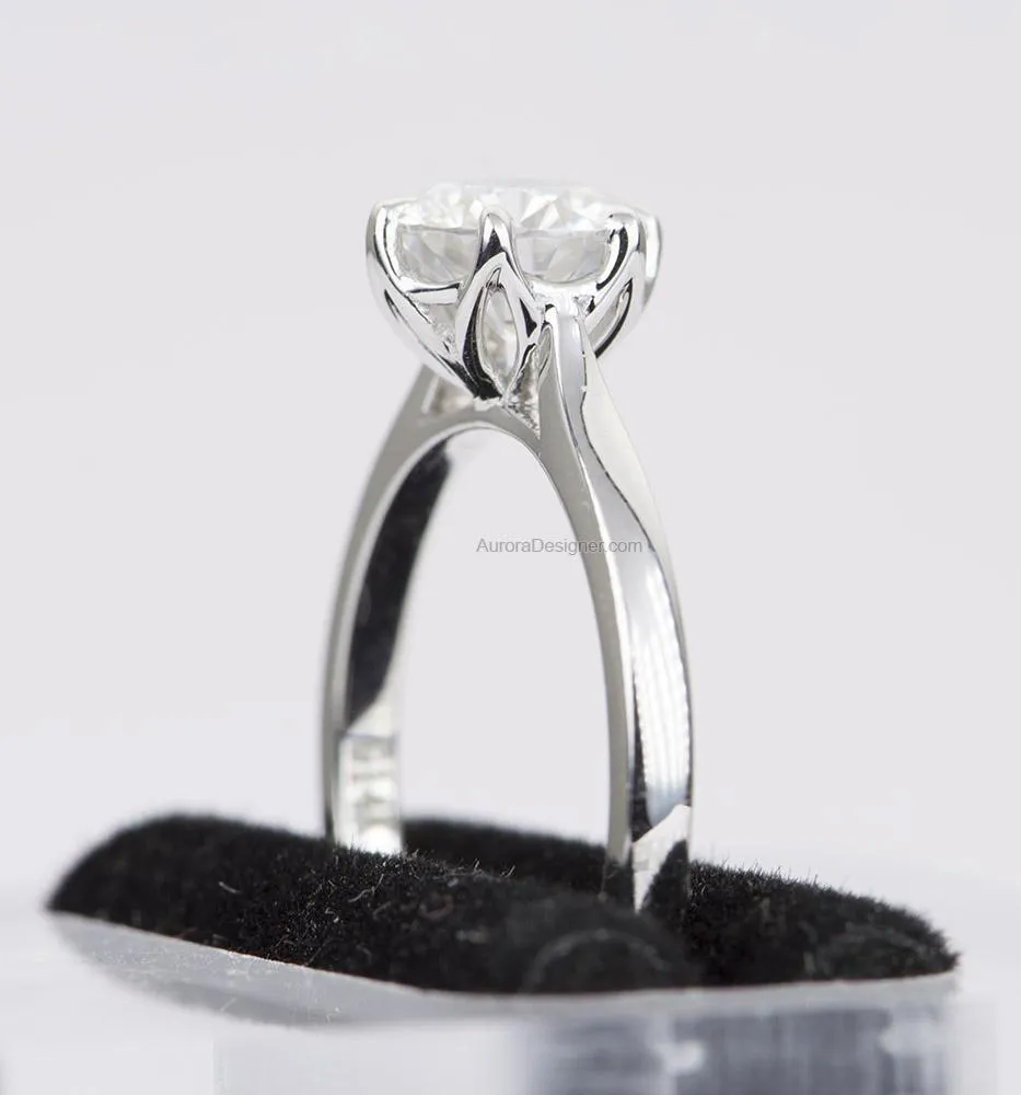 Ring Style - 6-Prong Tulip Basket Solitaire Setting for Regular Cut Center Stone AD1540C