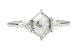 Ring Style - Prong Setting with Triangle Side Stones for Regular Cut or Rose Cut Center Stone AD1749C