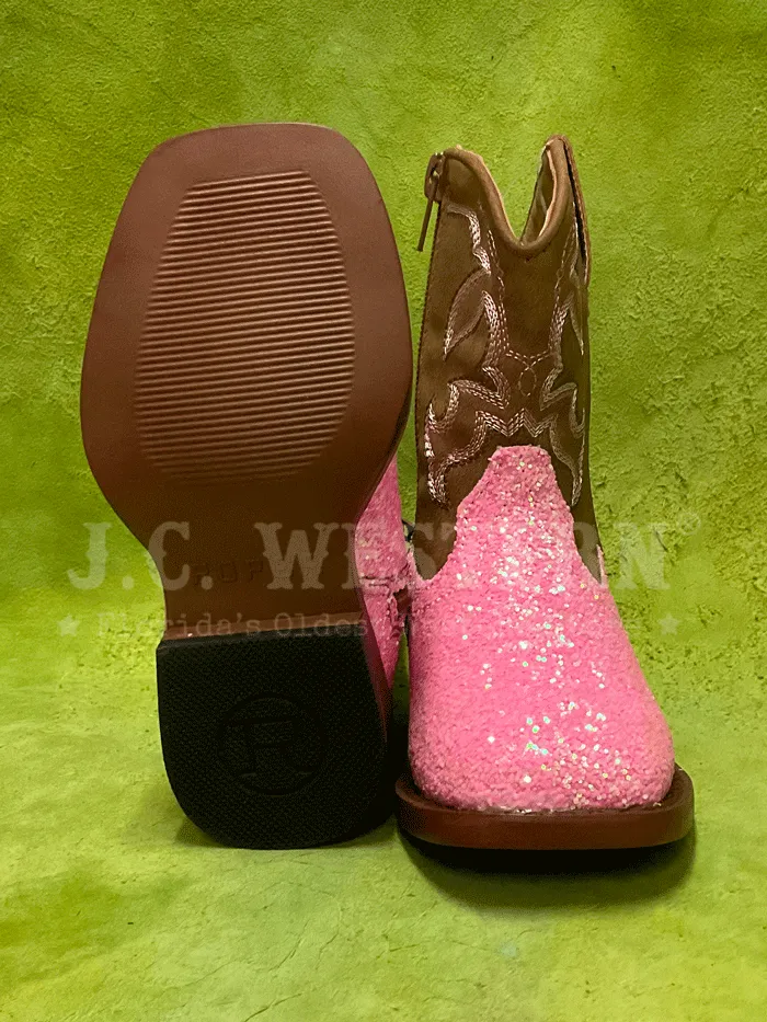 Roper 3377 Toddlers Glitter Sparkle Western Boots Pink