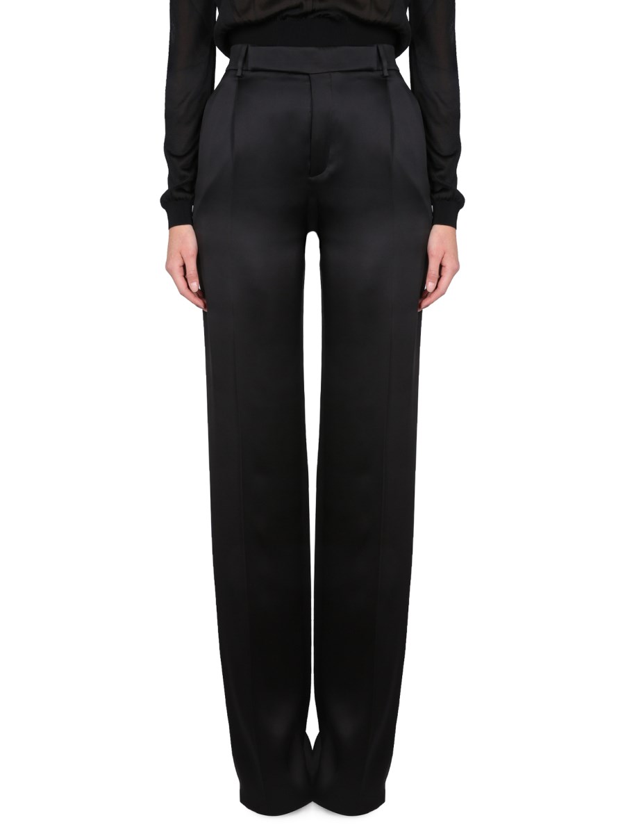 SAINT LAURENT    SATIN FLARED PANTS