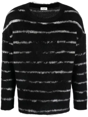 SAINT LAURENT Vintage Inspired 90's Striped Sweater for Men