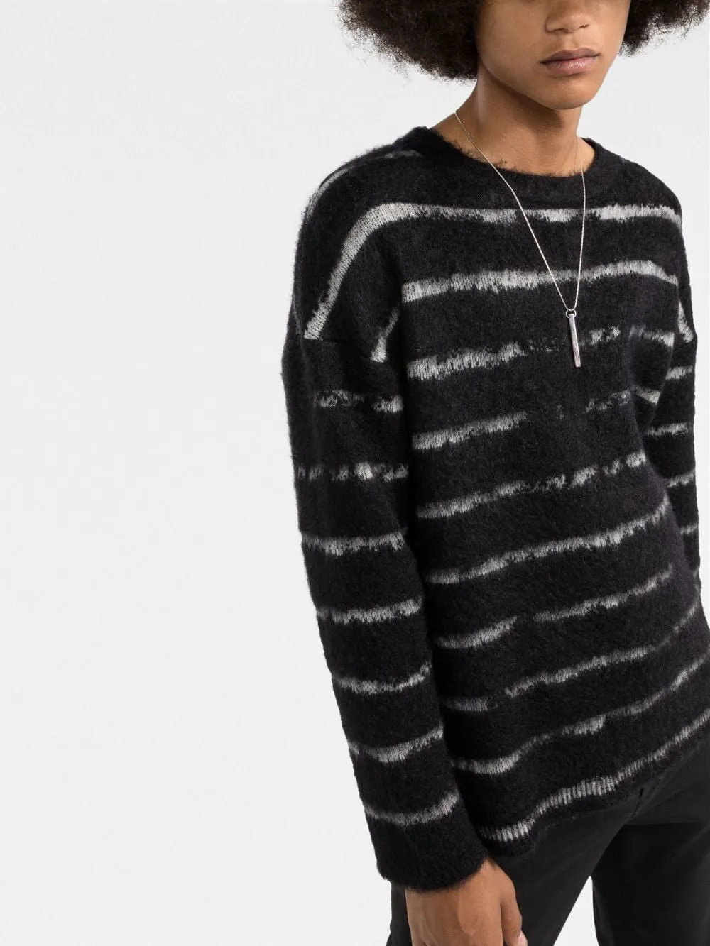 SAINT LAURENT Vintage Inspired 90's Striped Sweater for Men