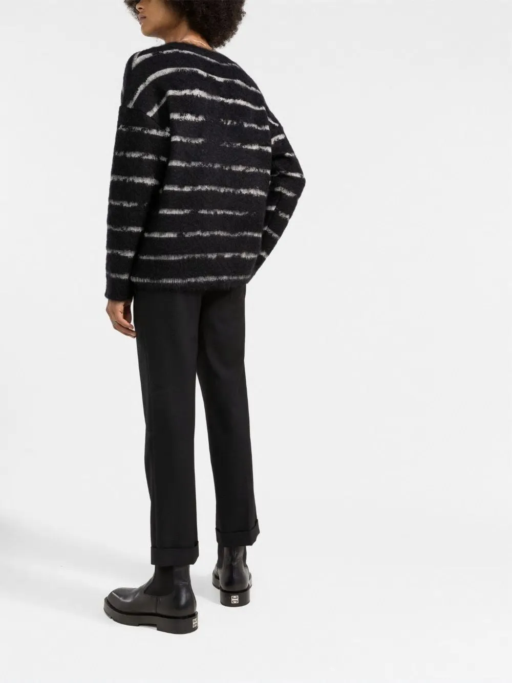 SAINT LAURENT Vintage Inspired 90's Striped Sweater for Men