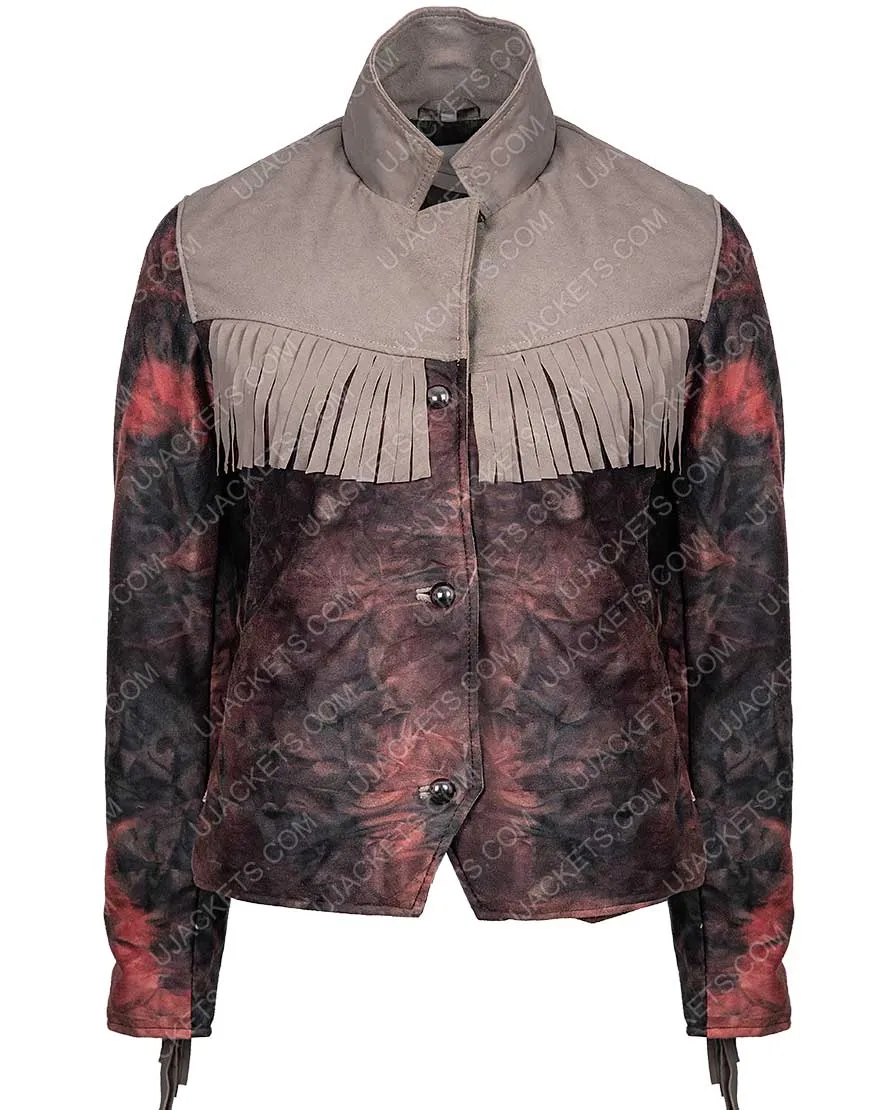 Sex Education Emma Mackey Fringe Jacket - Maeve Wiley Leather Blazer