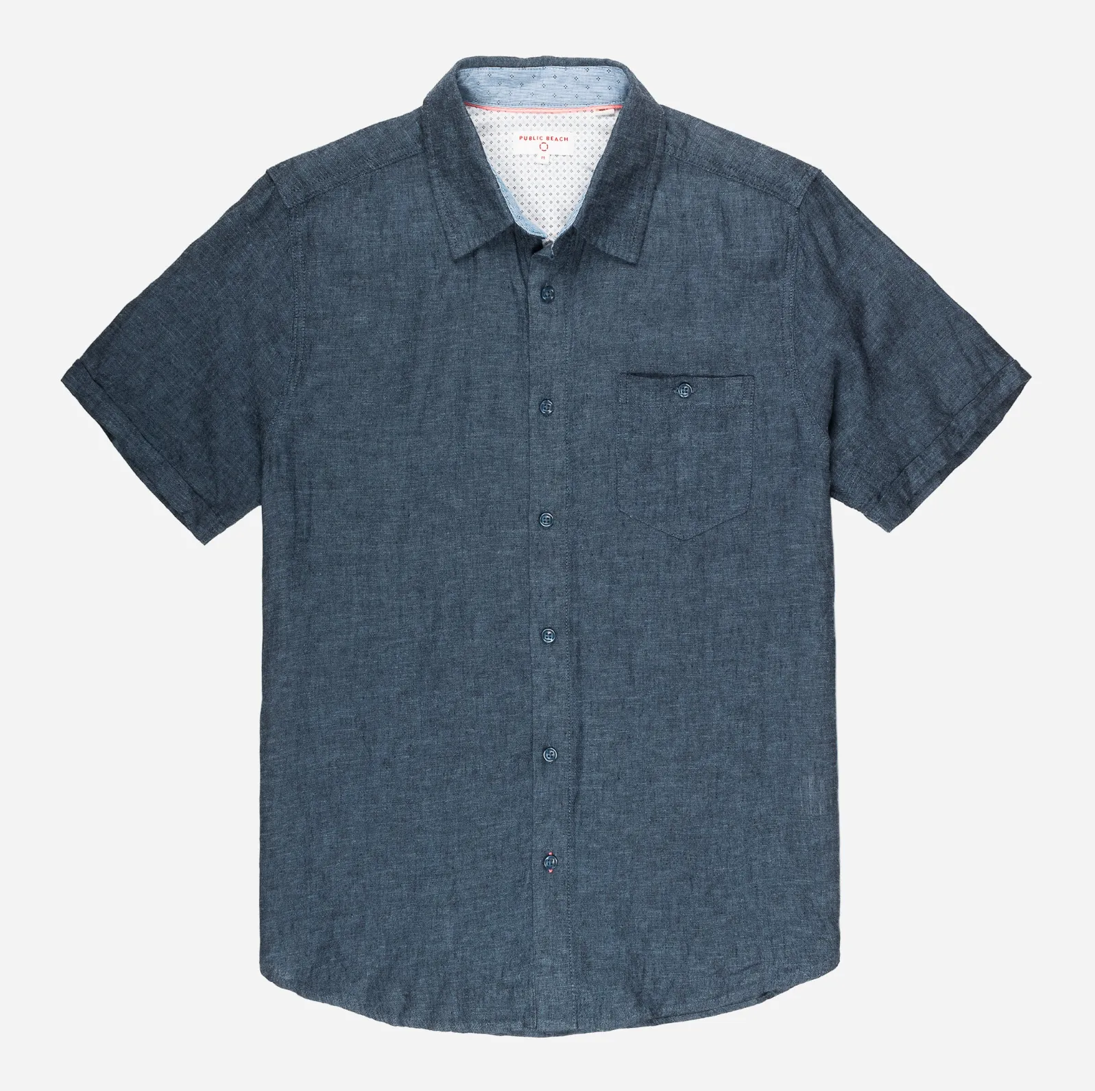 SHORT SLEEVE LINEN BLEND SHIRT