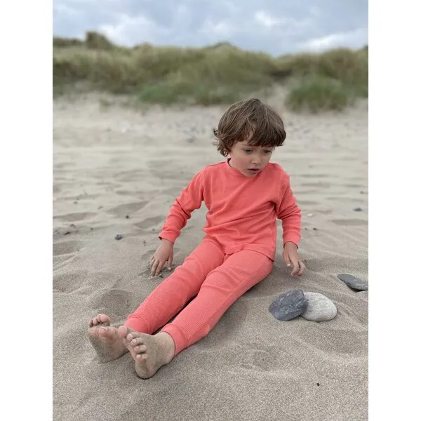 Slugs & Snails Coral Waffle Cotton Set