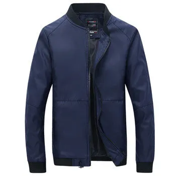 Solid Color Zipper Jackets Jaqueta Masculina Men's Casual Slim Fit Large Size Veste Homme Jackets Coats SM6