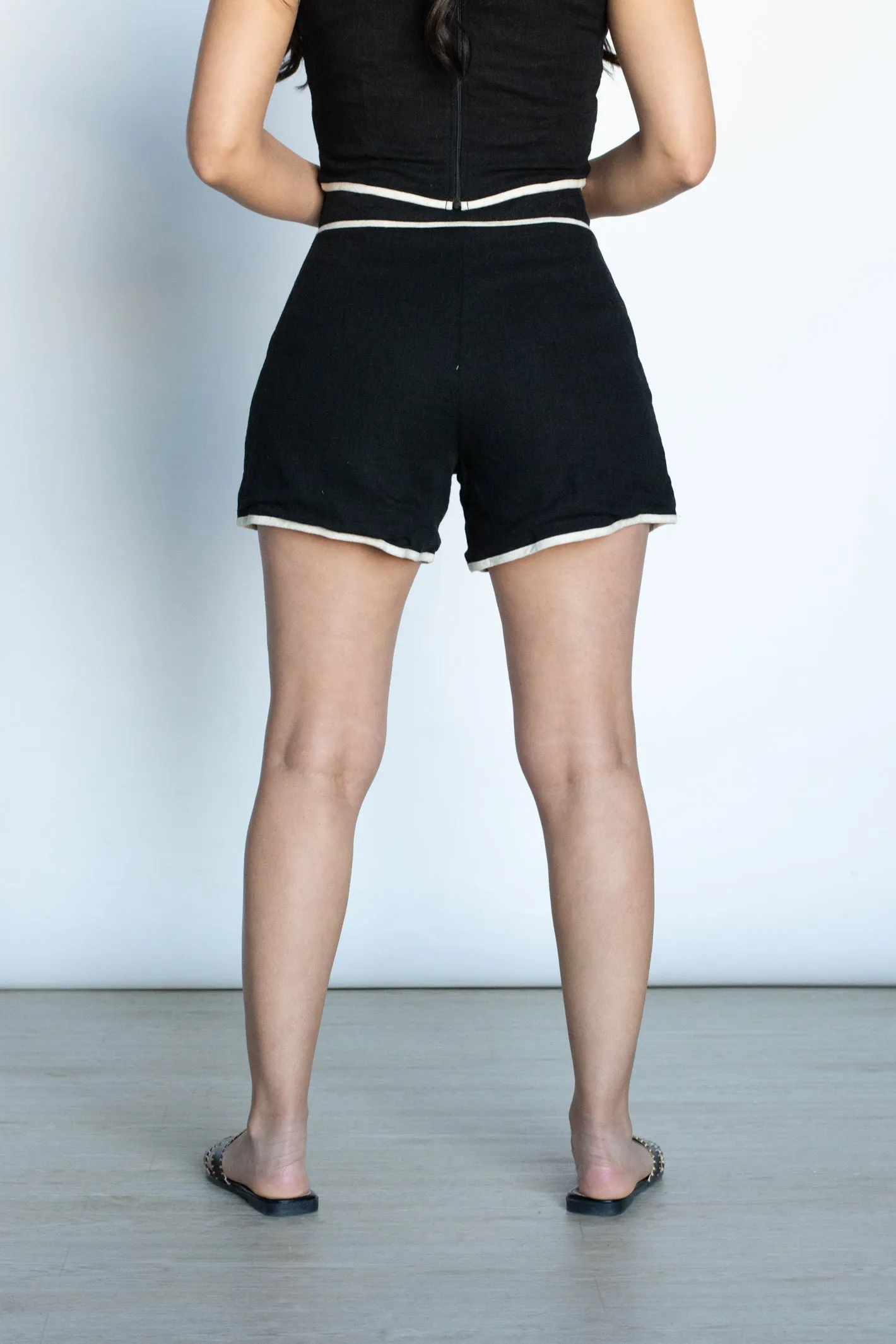 Sophisticated Beauty Piping Detail Short