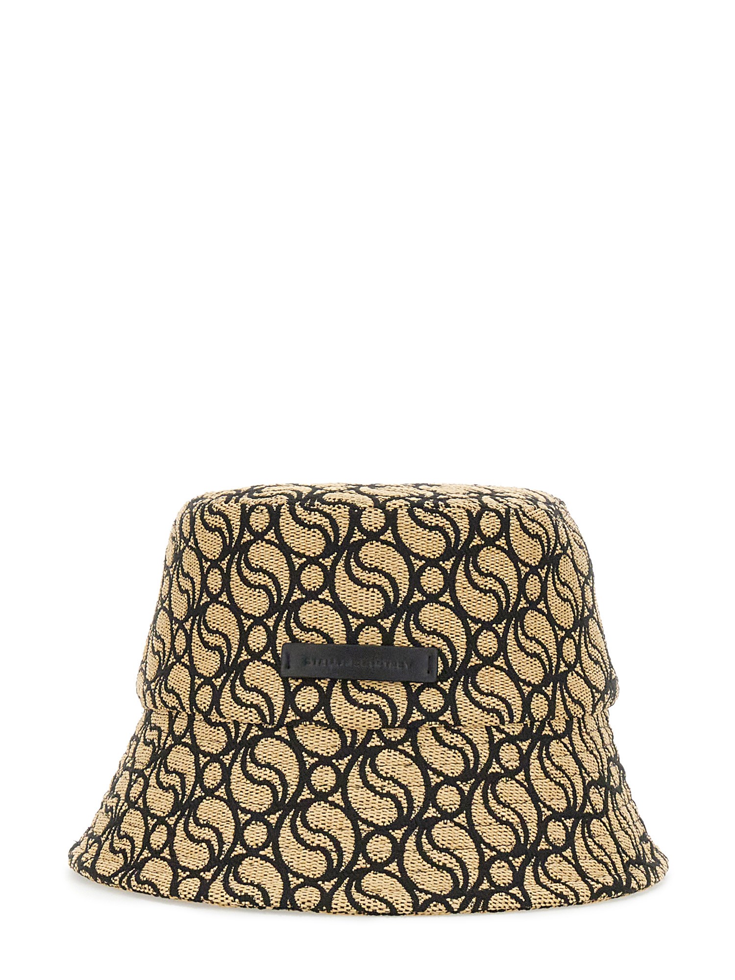 STELLA McCARTNEY    RAFFIA MONOGRAM LOGO HAT