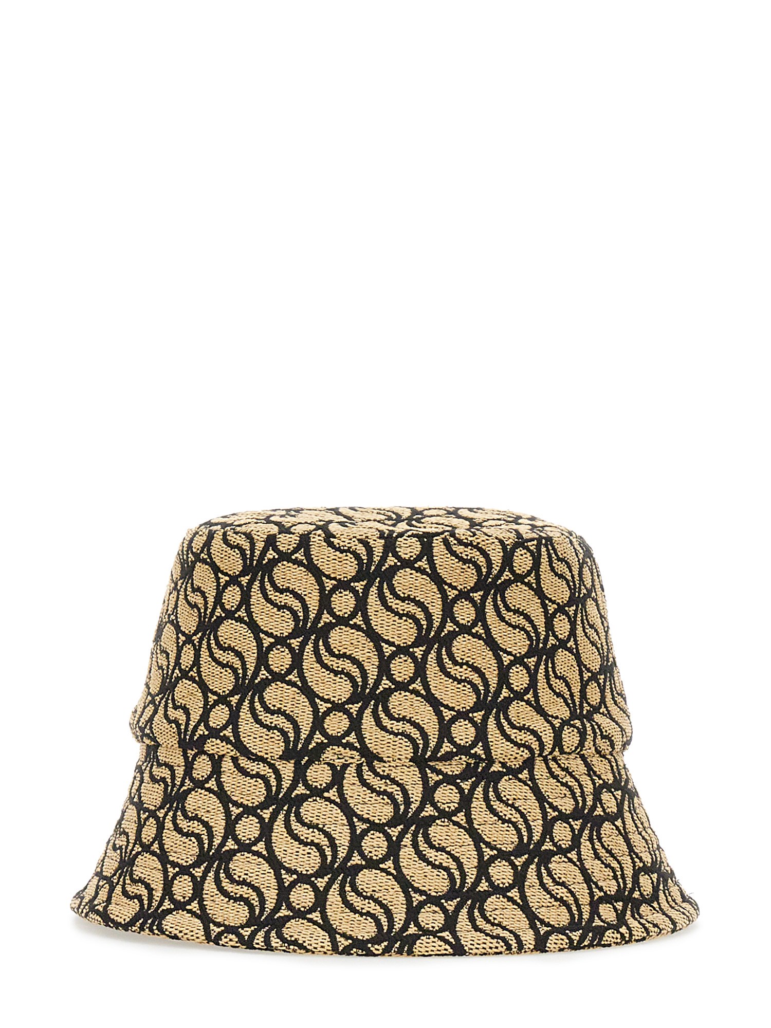 STELLA McCARTNEY    RAFFIA MONOGRAM LOGO HAT