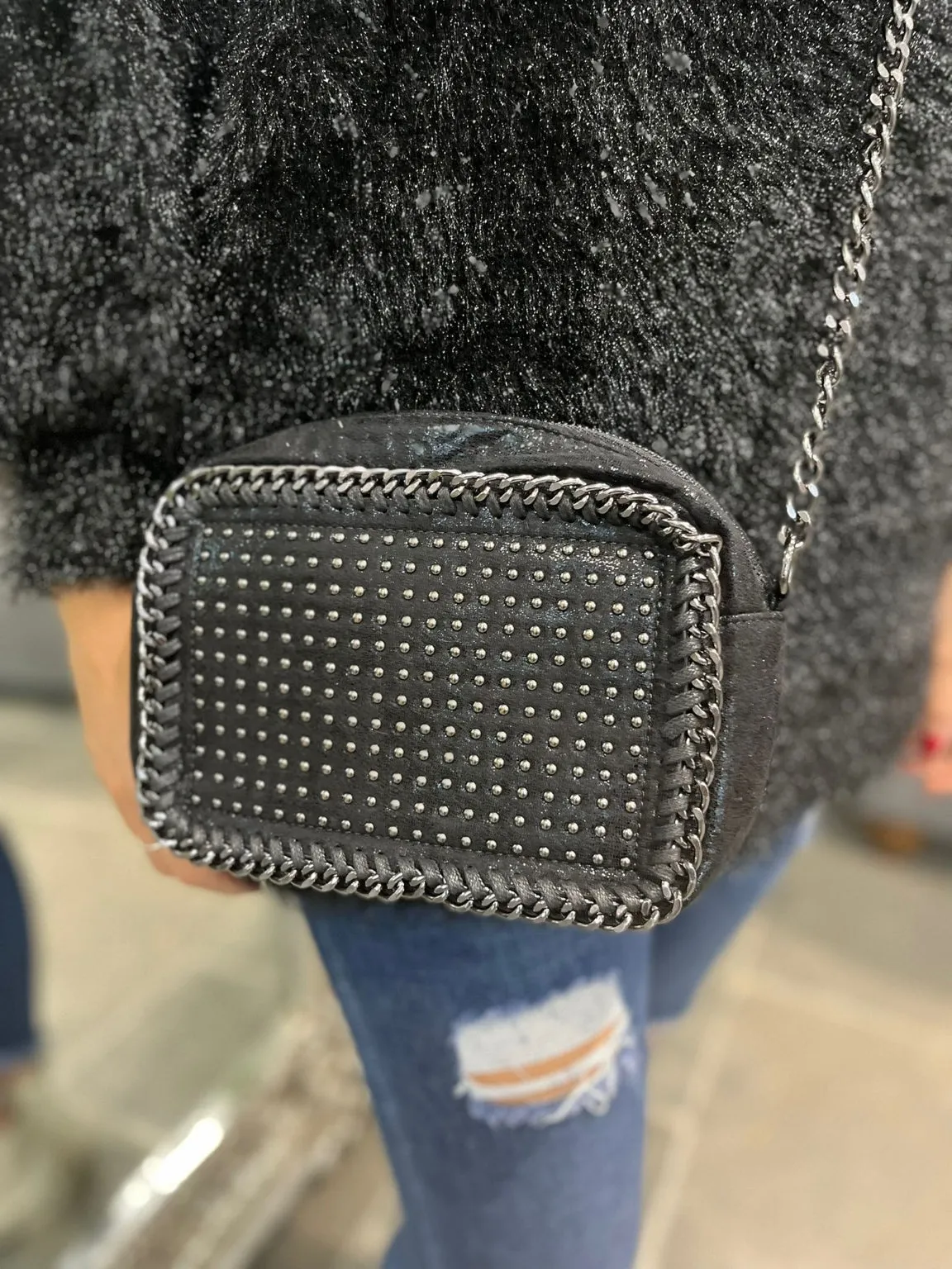 Stud Detail Crossbody Bag