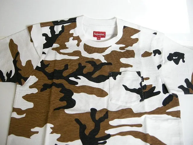 Supreme  |16AW ◆ Size S ◆ Supreme S/S Pocket Tee T-shirt brown camo