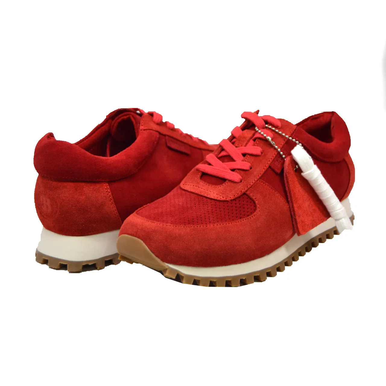 Surry Red Suede Sneaker - Handcrafted British Collection for Everyday Luxury