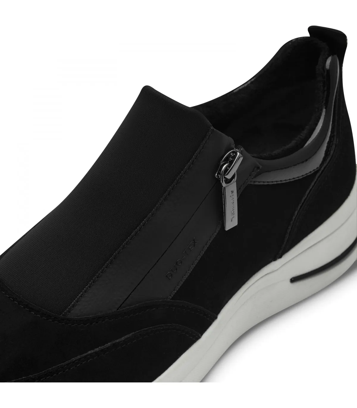 Tamaris Comfort Leather Anatomic Black Sneaker 83713