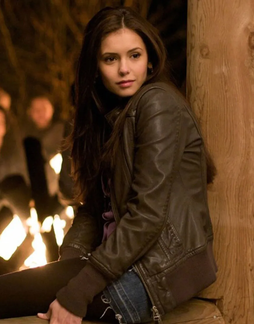 The Vampire Diaries Nina Dobrev Jacket | Elena Gilbert Leather Jacket