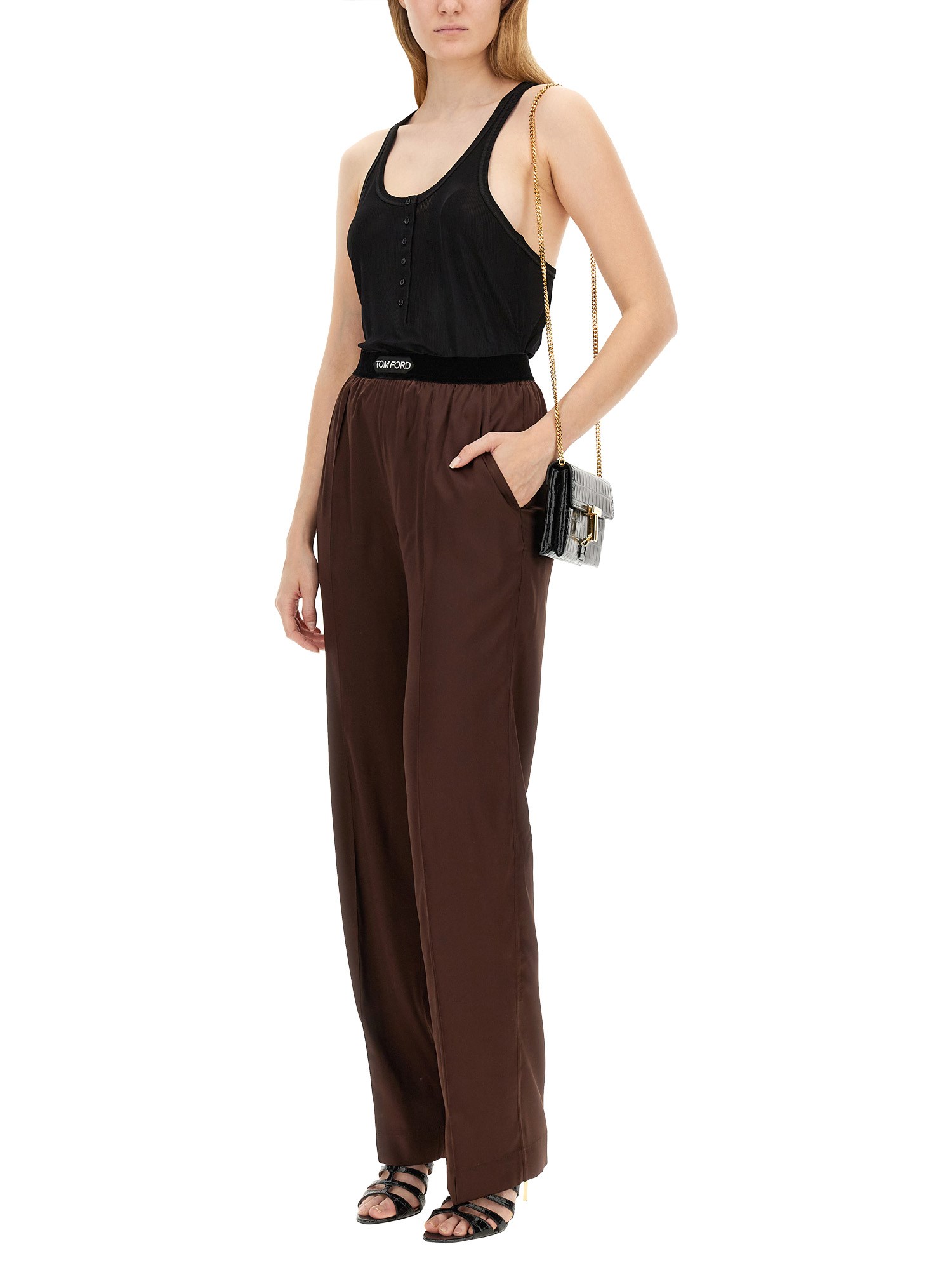 TOM FORD    SILK SATIN PANTS