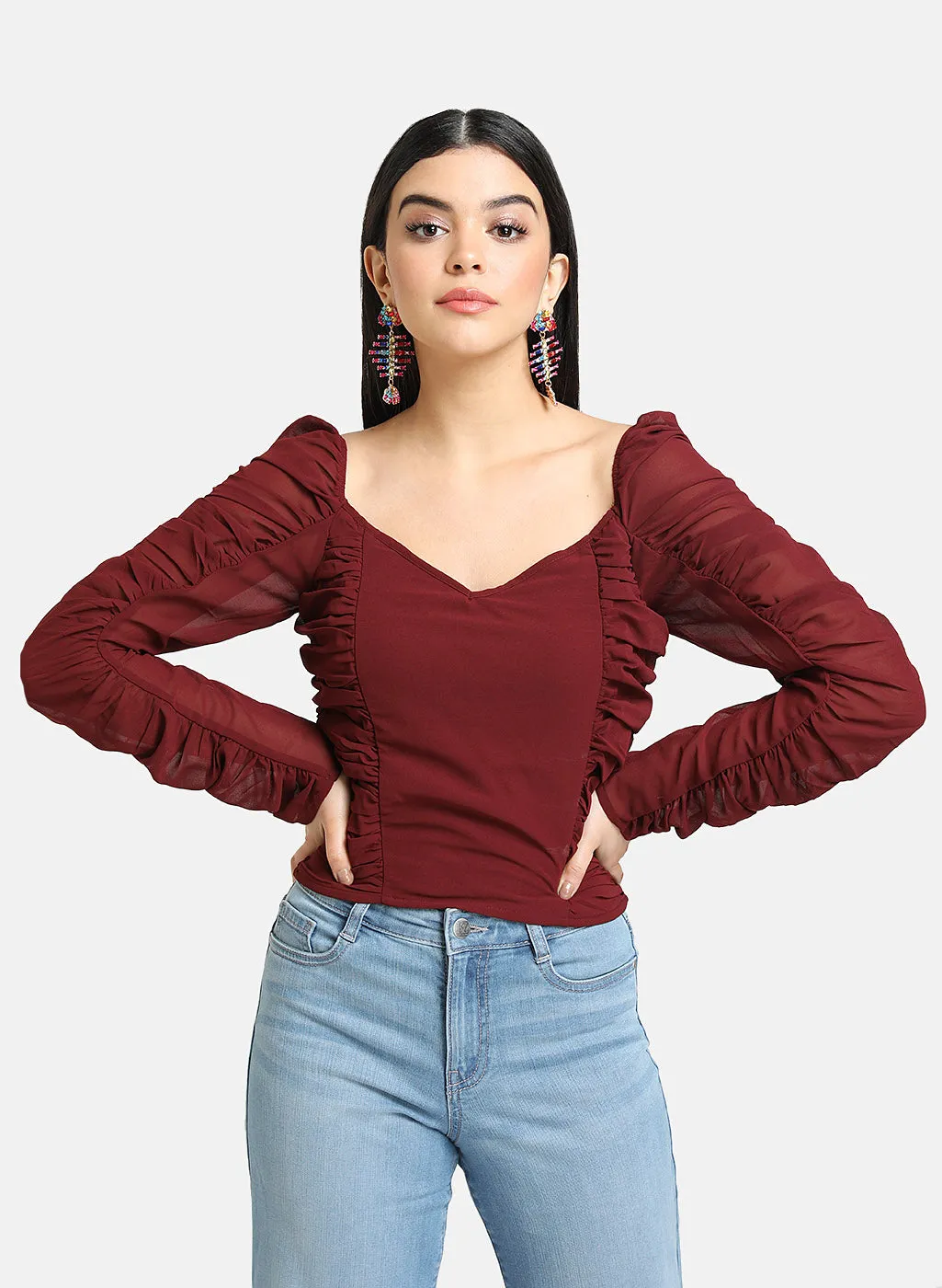 Top With Ruching Detail