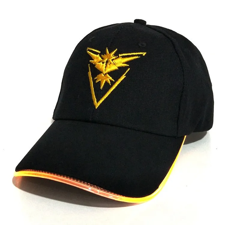 Unisex Light Instinct Pokemon Glow In The Dark LED Fitted Baseball Cap