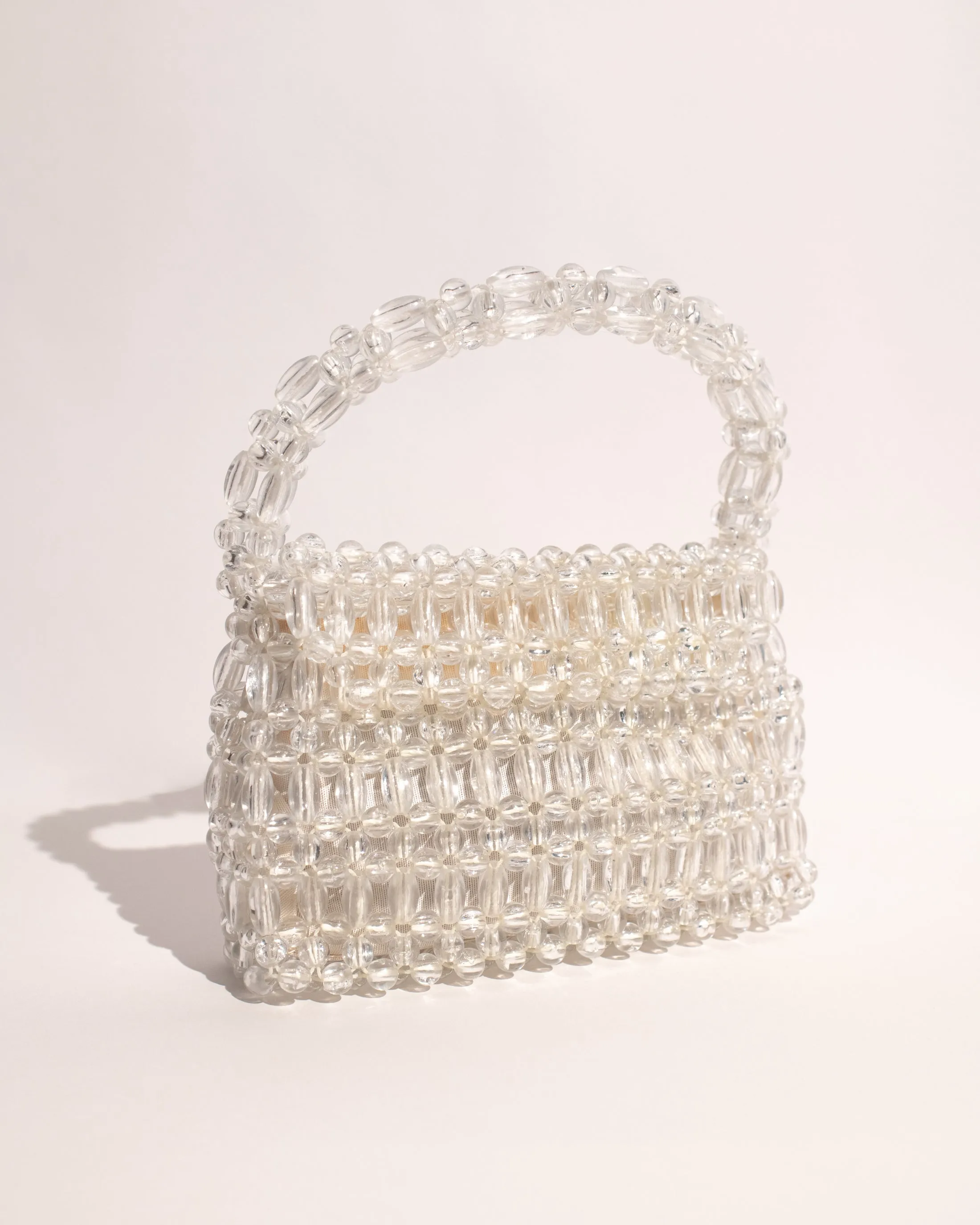 Vintage 1950 Clear Beaded Mini Bag