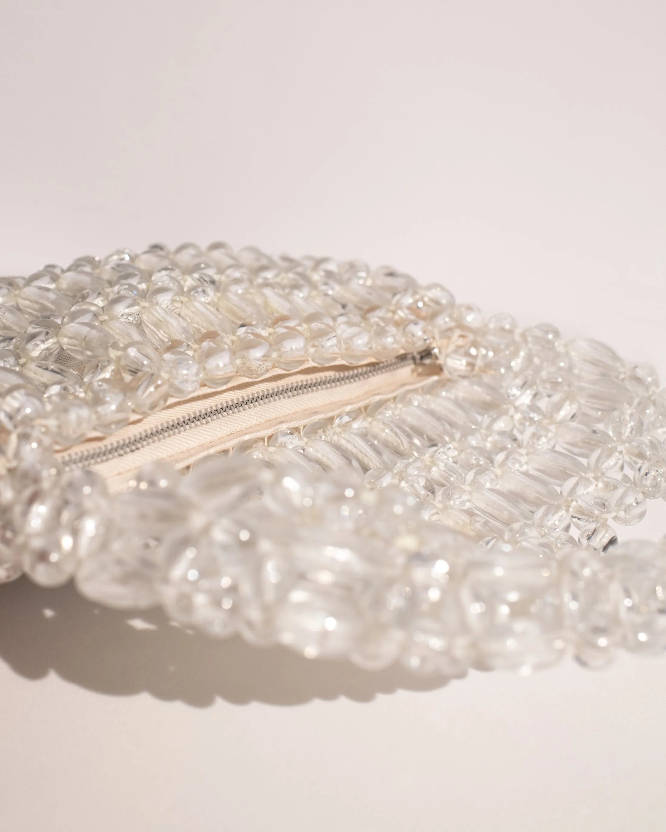 Vintage 1950 Clear Beaded Mini Bag