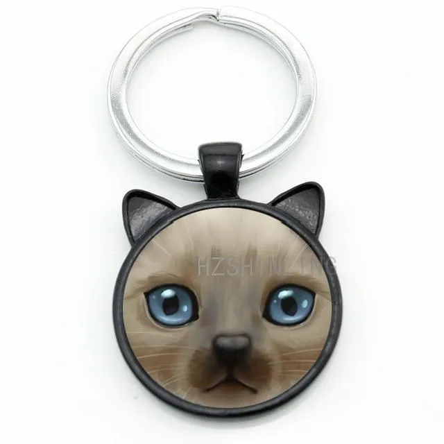 Vintage Cartoon Cuddly Wide-eyed Flashing Animal Pendant Keychain