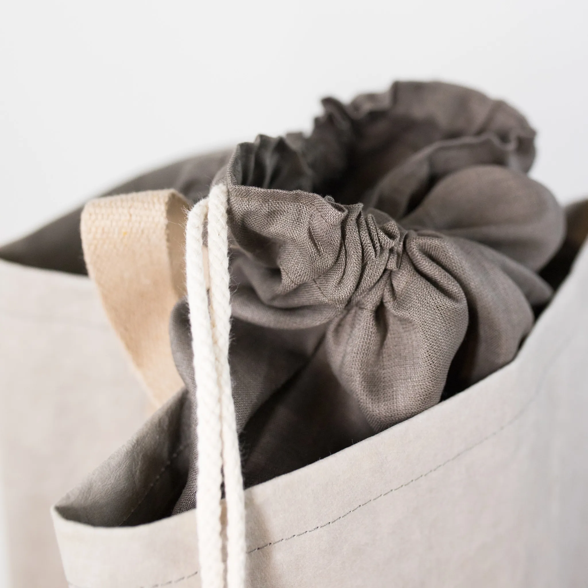 Washable Paper Lapo Laundry Bag in Grey