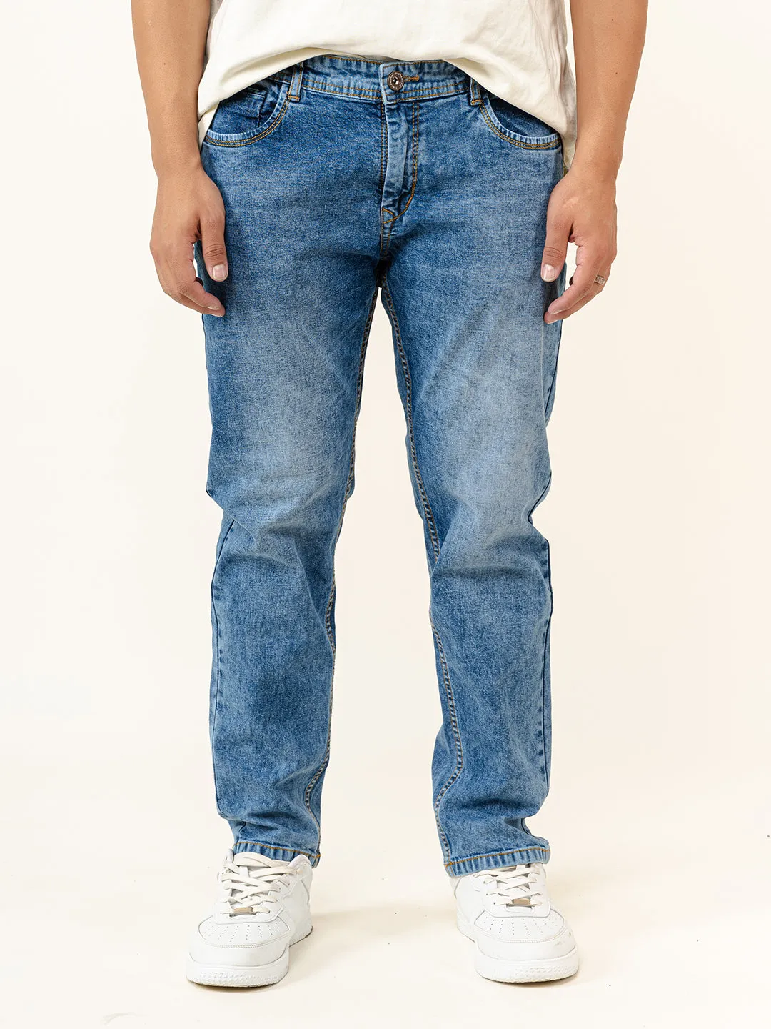 Washed Denim Men's Jeans