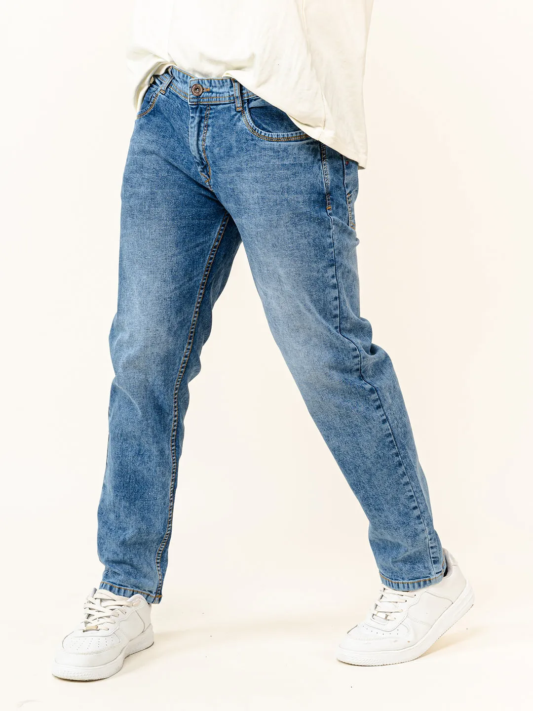 Washed Denim Men's Jeans