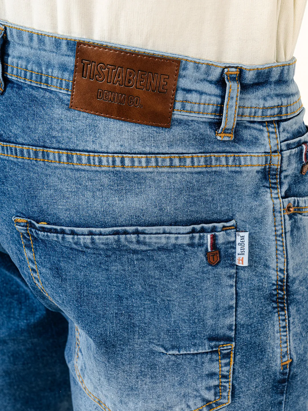 Washed Denim Men's Jeans