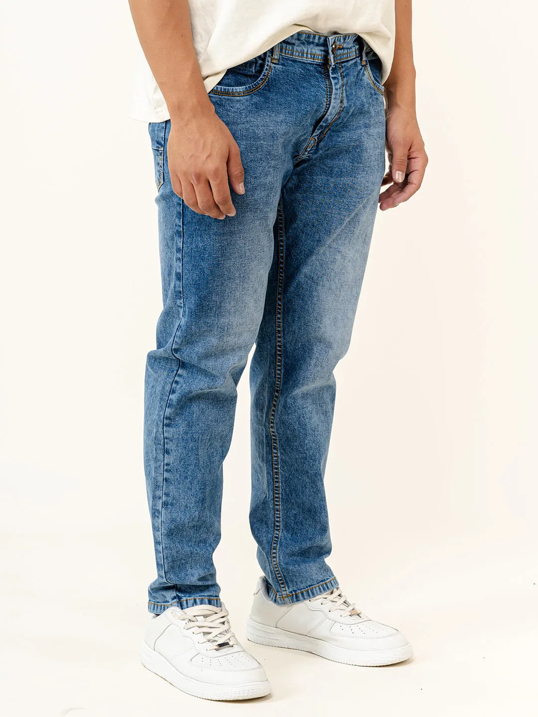 Washed Denim Men's Jeans