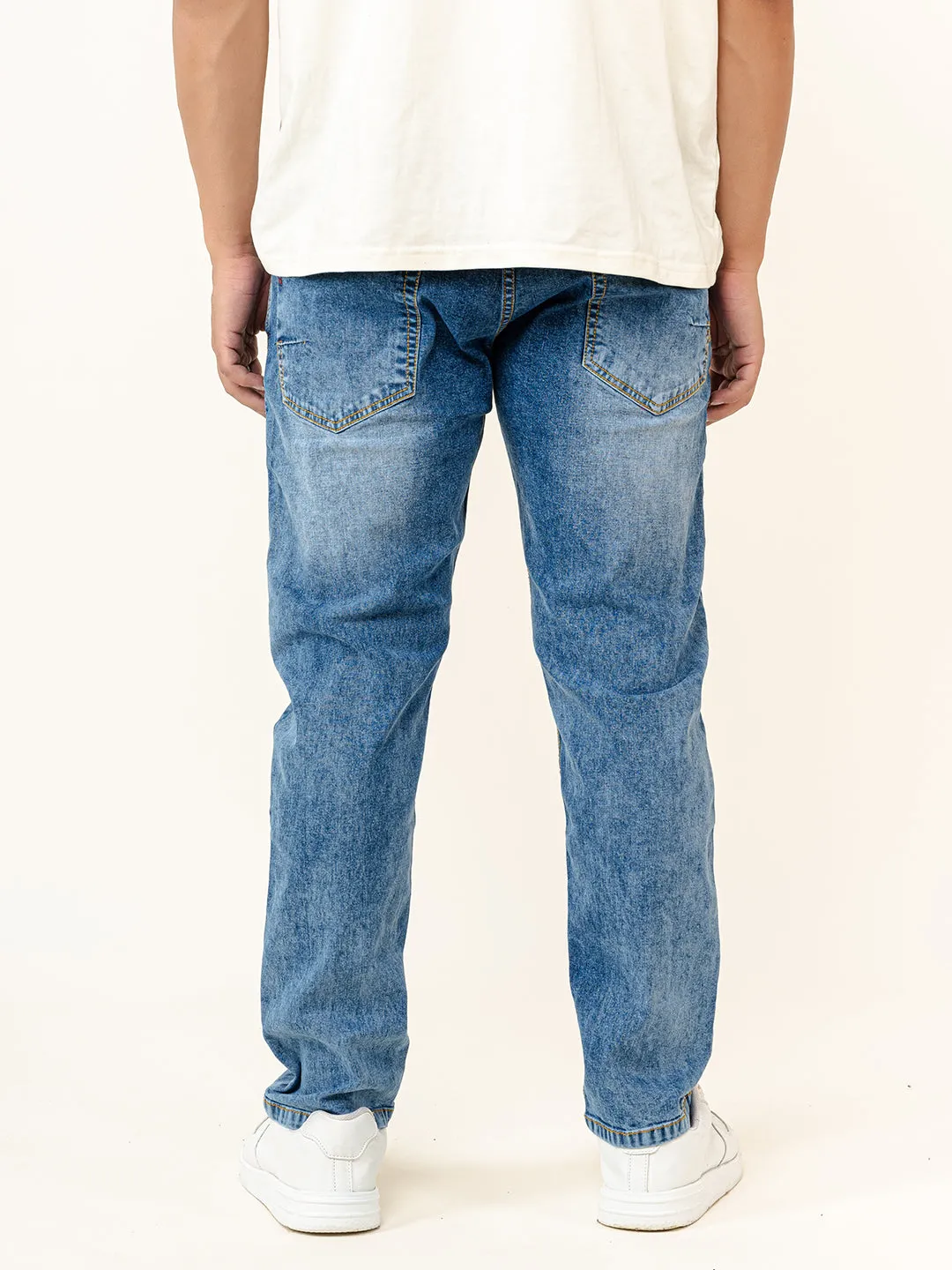 Washed Denim Men's Jeans