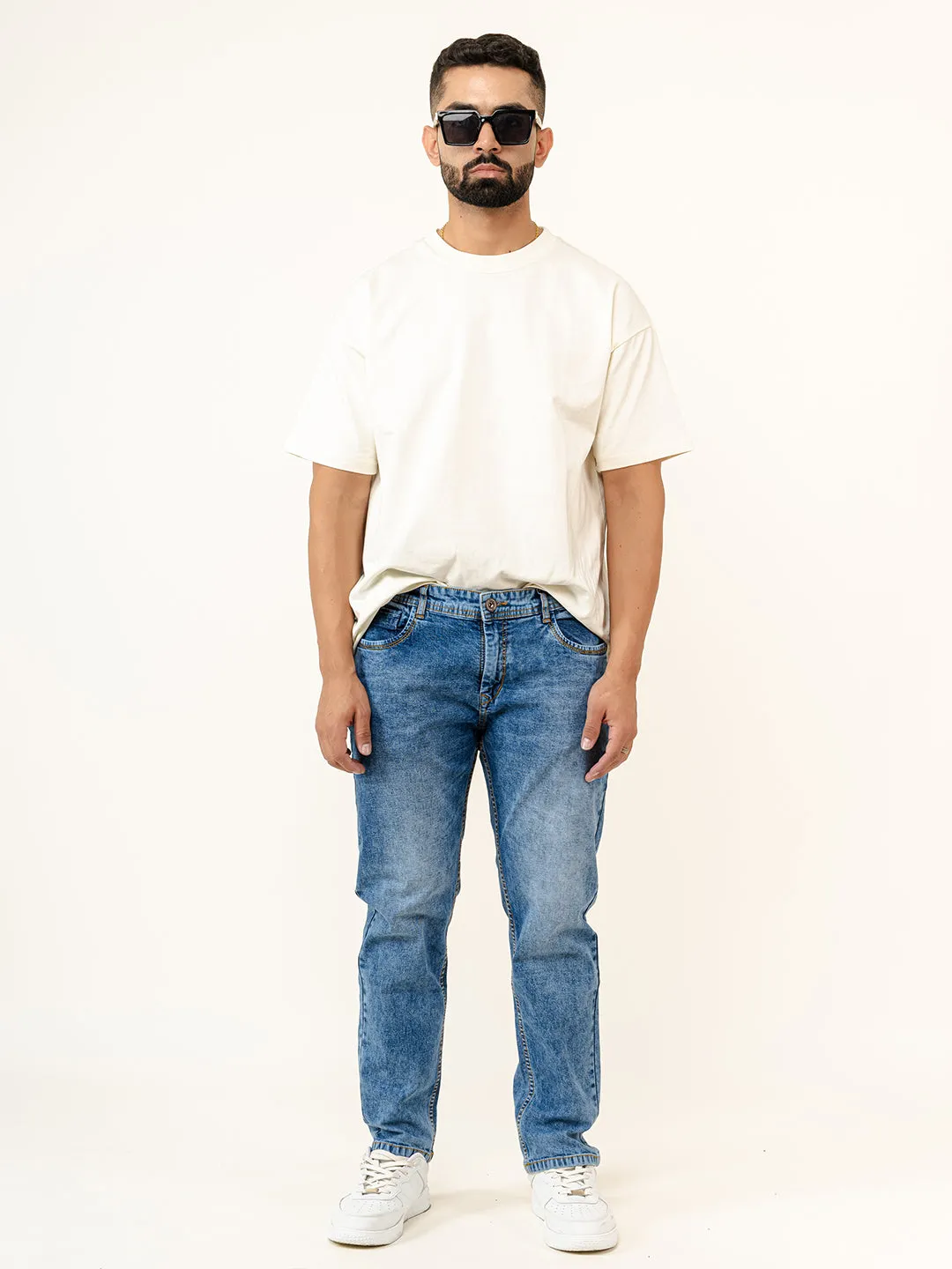 Washed Denim Men's Jeans